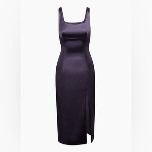 Aritzia (Wilfred) Shine Satin Midi Dress - Size 10